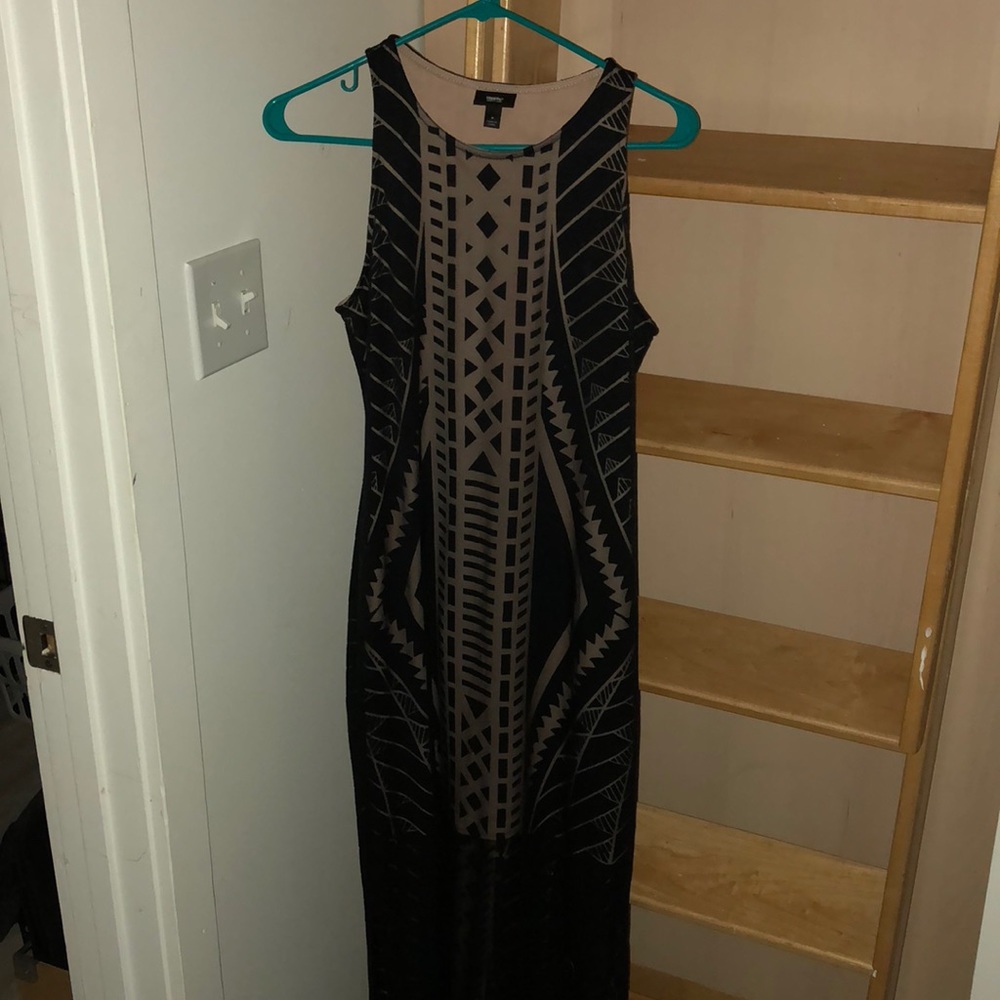 Long black/ nude dress